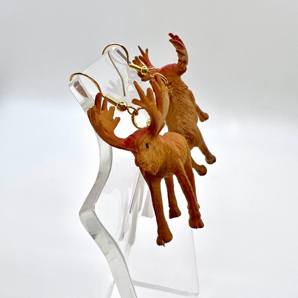 Animal Earrings - Moose Earrings - Zoo Earrings - Teacher Earrings - Canada Ear - Picture 2 of 10